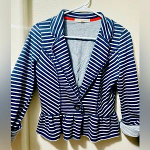 Blue striped blazer M